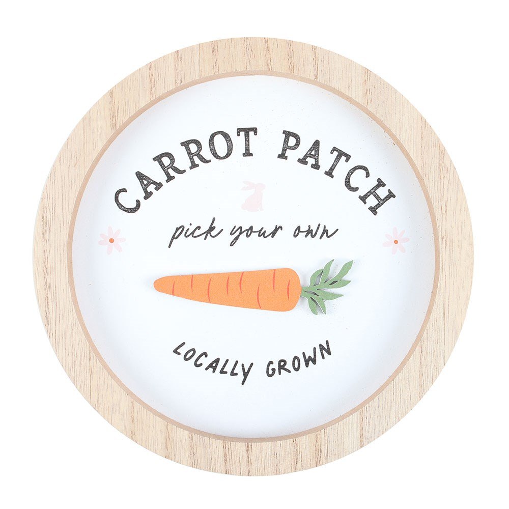 Something Different - Carrot Patch Round 3D Wall Plaque Muurdecoratie - Multicolours